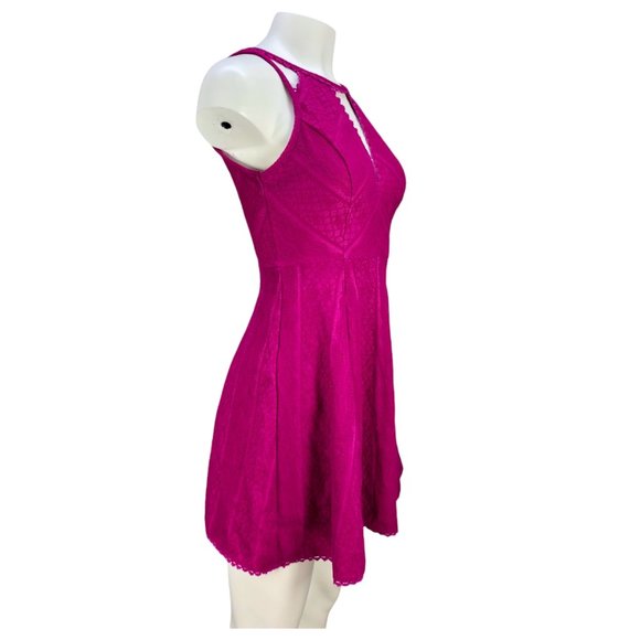 Fuchsia Free People Miss Connections Cut Out Dress Size 2 - Picture 3 of 9